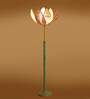 Devansh Rose Bamboo Shade with wood Floor Lamp