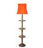 Devansh Soft back Orange  cotton shade with Wood Base