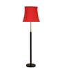 Devansh Soft back Red cotton shade with Wood Base
