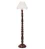 Vintage off white cotton Wooden Floor Lamp