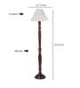 vintage cotton Shade wood Floor Lamp