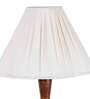 vintage cotton Shade wood Floor Lamp
