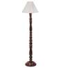 vintage cotton Shade wood Floor Lamp