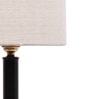 Devansh White Jute  Shade Lamp  With Black Base