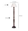 White Jute Conical wooden floor lamp