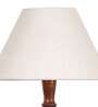 White Jute Conical wooden floor lamp