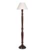 White Jute Conical wooden floor lamp