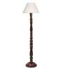 White Jute Conical wooden floor lamp