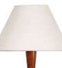 White Jute Conical wooden floor lamp