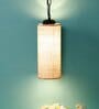 Devansh White Jute Cylindrical Hanging Single Hanging Lamp
