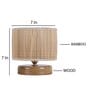 Devansh Wood  Table Lamp With Bamboo  Shade