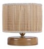 Devansh Wood  Table Lamp With Bamboo  Shade