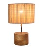 Devansh Wood Table Lamp With Bamboo Shade