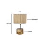 Devansh Wood Table Lamp With Bamboo Shade