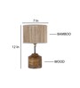 Devansh Wood Table Lamp With Bamboo Shade