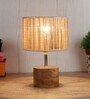 Devansh Wood Table Lamp With Bamboo Shade
