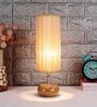 Devansh Wood Table Lamp With Bamboo Shade