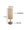 Devansh Wood Table Lamp With Bamboo Shade
