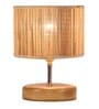 Devansh Wood Table Lamp With Bamboo Shade