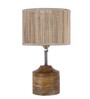 Devansh Wood Table Lamp With Bamboo Shade