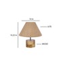 Devansh Wood Table Lamp With Beige Jute Shade