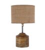 Devansh Wood Table Lamp With Beige Jute Shade