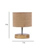 Devansh Wood Table Lamp With Beige Jute Shade