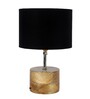 Devansh Wood Table Lamp With Black Cotton Shade