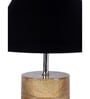 Devansh Wood Table Lamp With Black Cotton  Shade