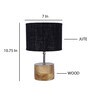 Devansh Wood Table Lamp With Black Jute Shade