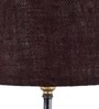 Devansh Wood Table Lamp With Brown Jute Shade