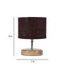Devansh Wood Table Lamp With Brown Jute Shade
