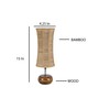 Devansh Wood Table Lamp With Damru Bamboo Shade