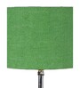 Devansh Wood Table Lamp With Green Jute Shade