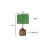 Devansh Wood Table Lamp With Green Jute Shade