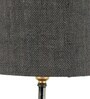 Devansh Wood Table Lamp With Grey Jute Shade