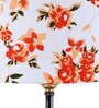 Devansh Wood Table Lamp With Multicolor  Cotton  Shade