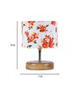 Devansh Wood Table Lamp With Multicolor  Cotton  Shade