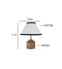 Devansh Wood Table Lamp With Multicolor Cotton Shade