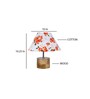 Devansh Wood Table Lamp With Multicolor  Cotton  Shade
