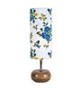 Devansh Wood Table Lamp With Multicolor  Cotton  Shade