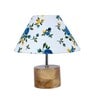 Devansh Wood Table Lamp With Multicolor  Cotton  Shade