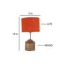 Devansh Wood Table Lamp With Orange Jute Shade
