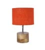 Devansh Wood Table Lamp With Orange Jute Shade