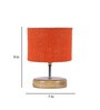Devansh Wood Table Lamp With Orange Jute Shade