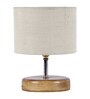 Devansh Wood Table Lamp With White Jute Shade
