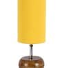 Devansh Wood Table Lamp With Yellow Cotton  Shade