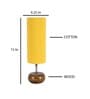 Devansh Wood Table Lamp With Yellow Cotton  Shade