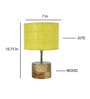 Devansh Wood Table Lamp With Yellow Jute Shade