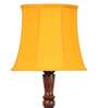 Yellow Cotton Wooden floor Lamp
